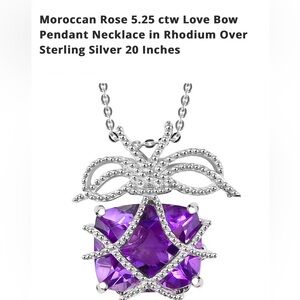 Moroccan Rose 5.25 ctw Pendant Necklace, Rhodium Over Sterling Silver 20 inches
